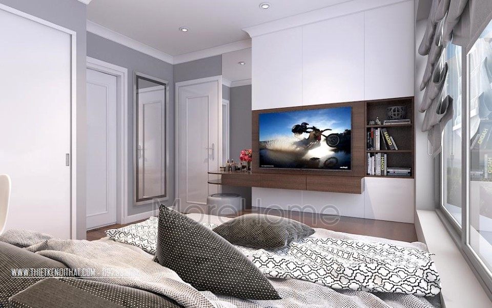 Thiết kế nội thất phòng ngủ chung cư Park Hill